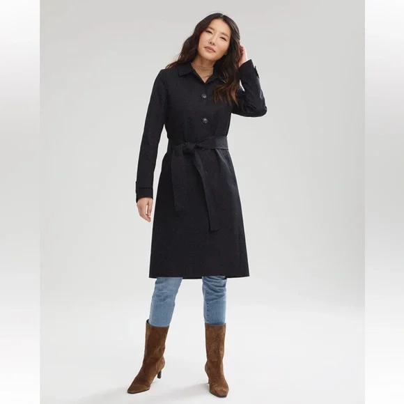 RW CO. Jackets Coats Black Belted Trench Nwot Rwco Poshmark